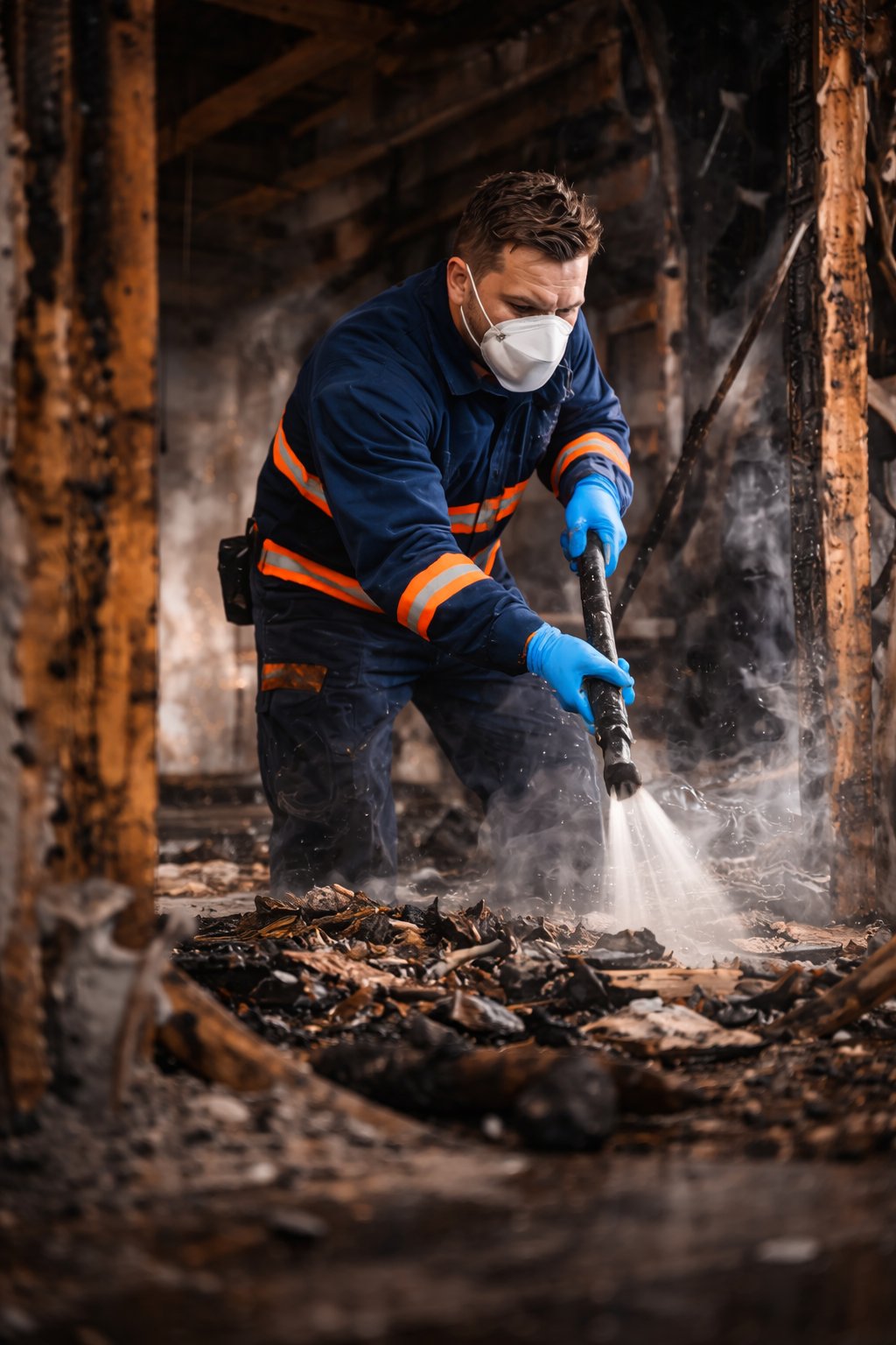 Fire damage debris removal