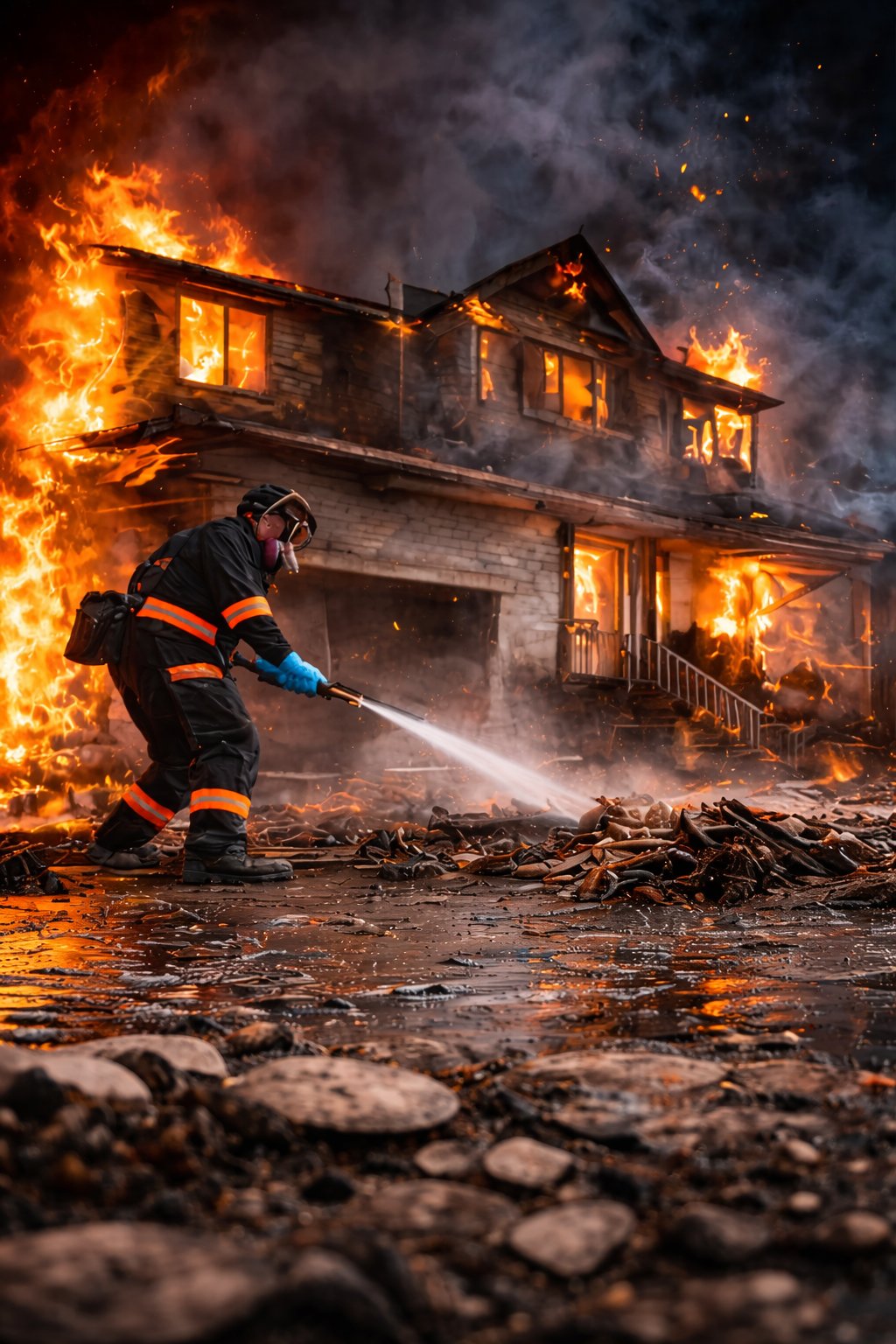 Emergency fire damage response